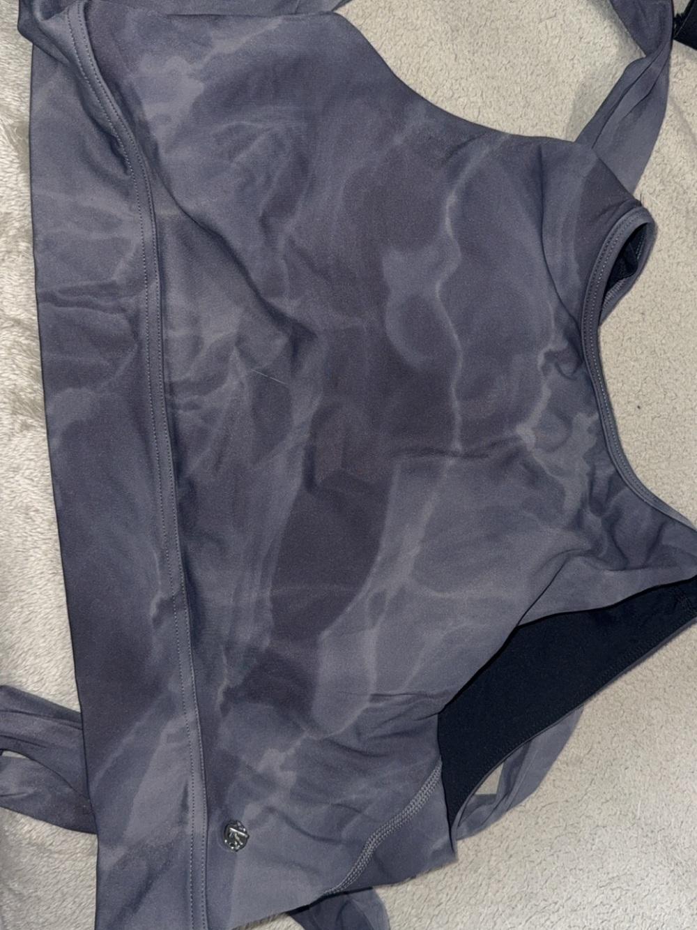 BuffBunny Gray Marble-Print Bodysuit